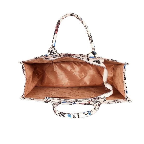 Cotton Canvas Shoulder Bag/Tote Bag For Women, Printed Multipurpose Handbag With - Picture 6 of 6